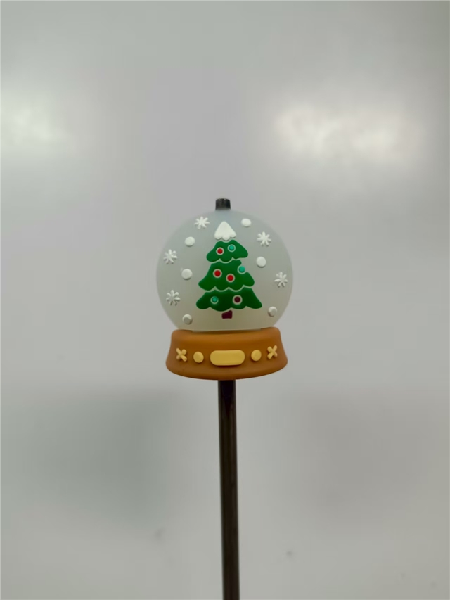 silicone three-dimensional christmas crystal ball silicone bead
