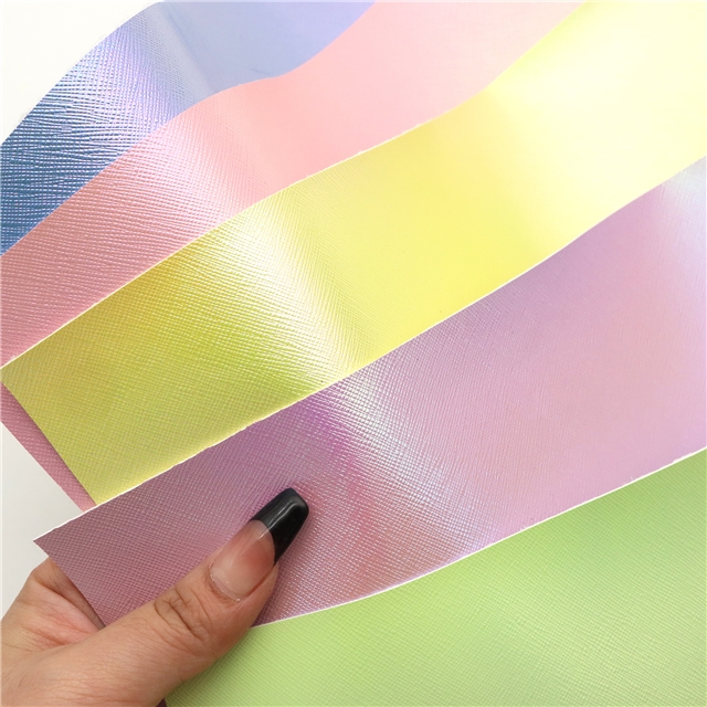 synthetic leather iridescent cross pattern faux leather