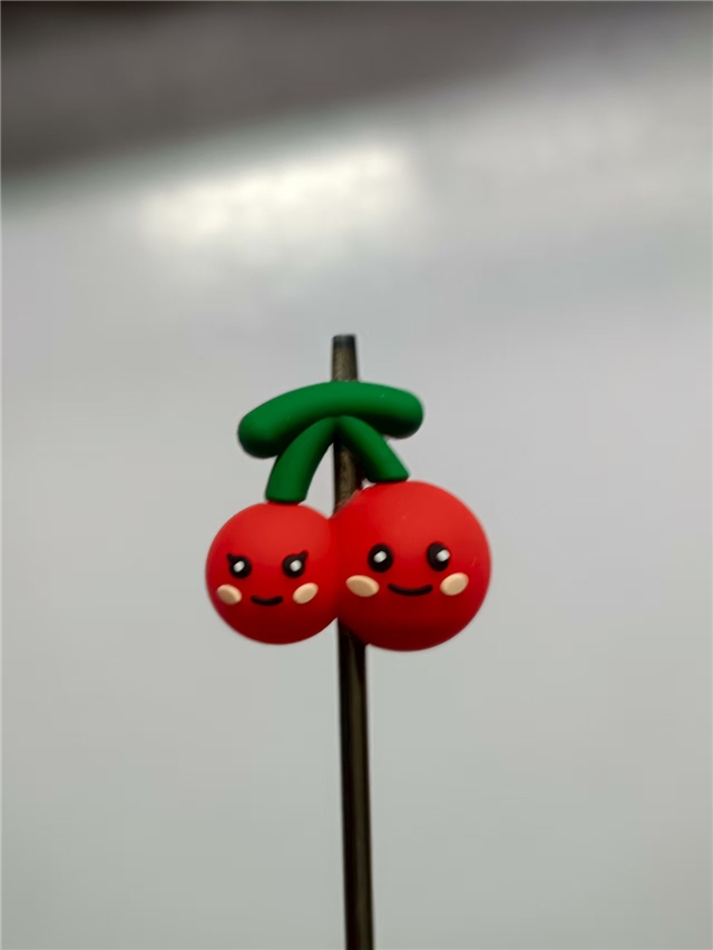 silicone three-dimensional cherry silicone bead