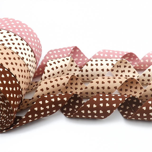 twill knitted heart layering cloth ribbons
