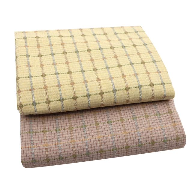 cotton coarse spun color woven checkerboard fabric