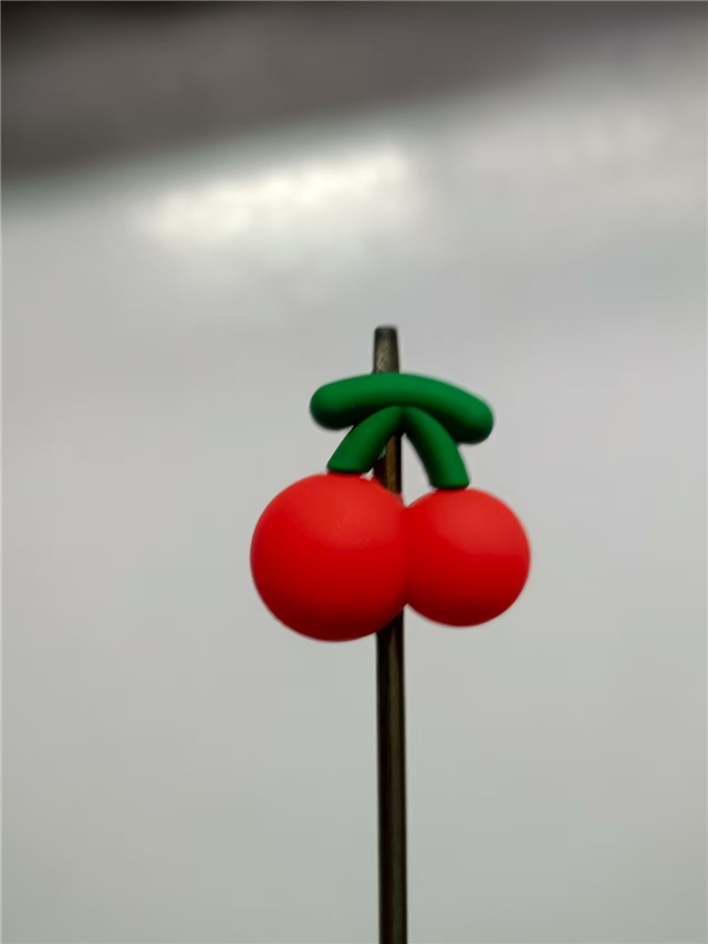 silicone three-dimensional cherry silicone bead