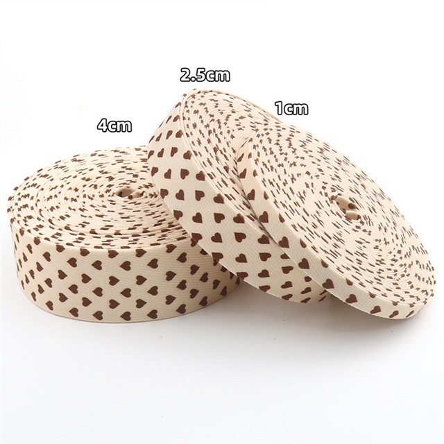 twill knitted heart layering cloth ribbons