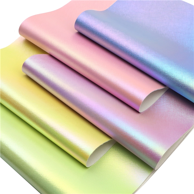 synthetic leather iridescent cross pattern faux leather