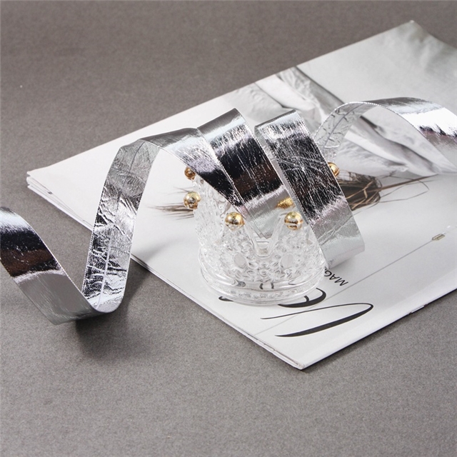 wrinkled PU leather with metallic luster edging tape