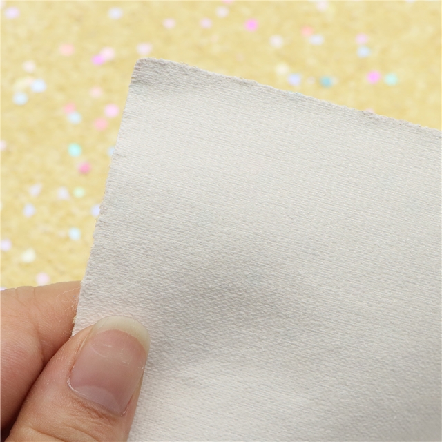 synthetic leather Colorful Hexagon Sequins Chunky Glitter Faux Leather