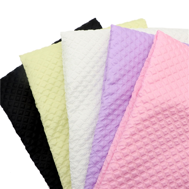 3d grid embossed bubble fabric