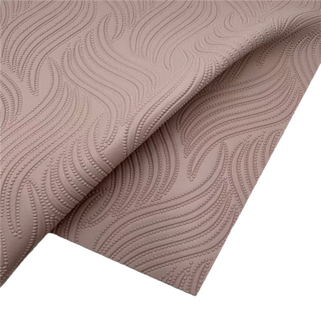 plain wave pattern embossing faux leather