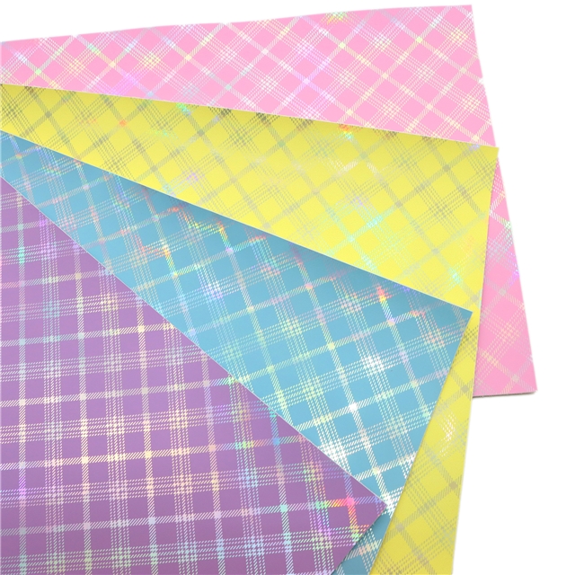 synthetic leather iridescent hot silver grid faux leather