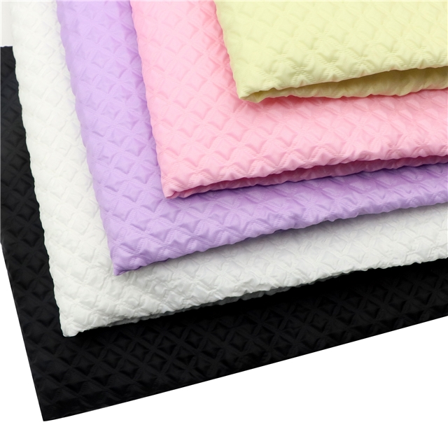 3d grid embossed bubble fabric