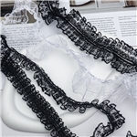 non elastic transparent wrinkled lace