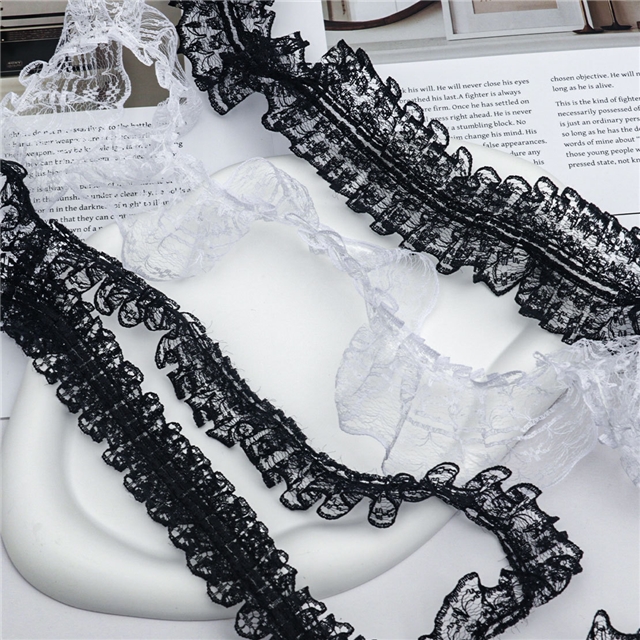 non elastic transparent wrinkled lace