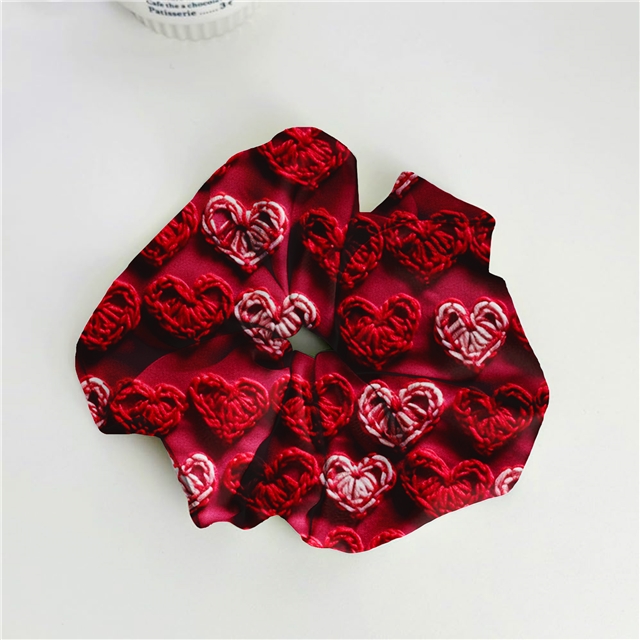 polyester cotton Imitation embroidery heart series polyester cotton fabric set (5 pcs/set) polyester cotton fabric,50*45cm(19.7*17.7