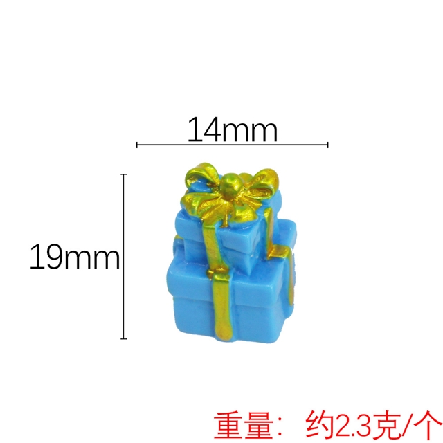 plastic/resin christmas gift box 3d resin accessories