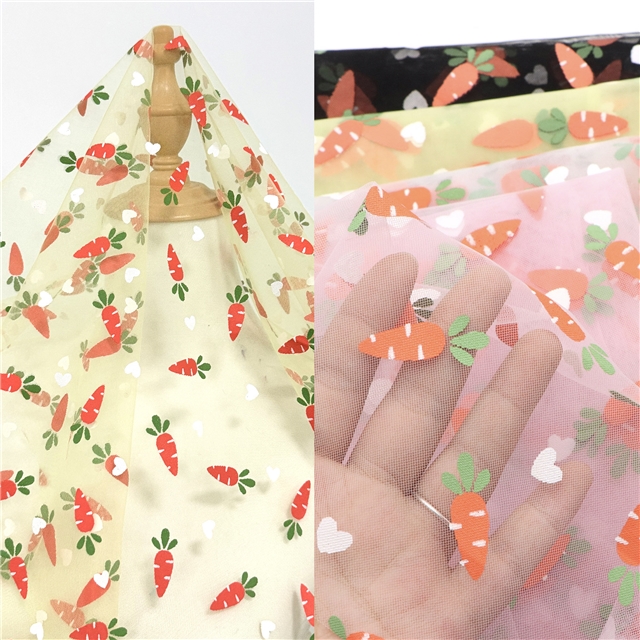offset printing heart carrot mesh gauze