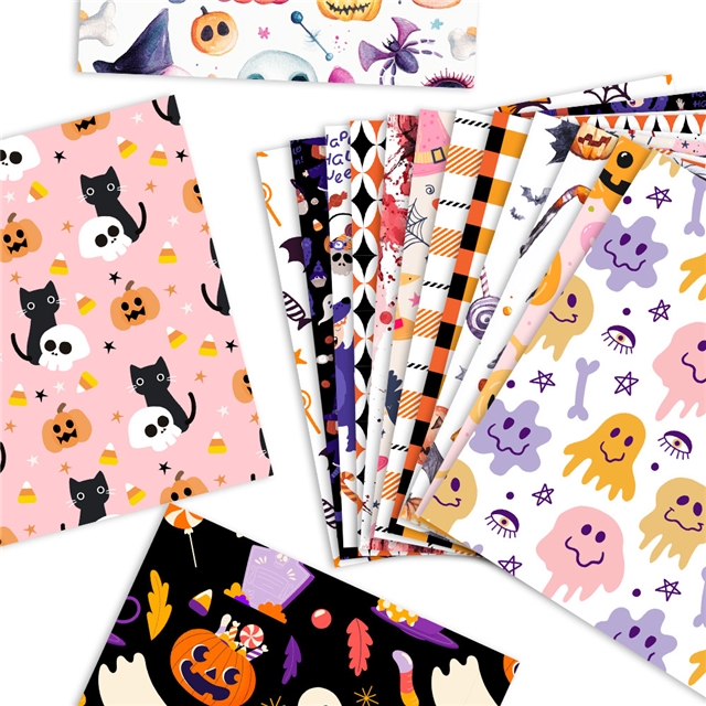 halloween pumpkin skull series gift packaging paper set