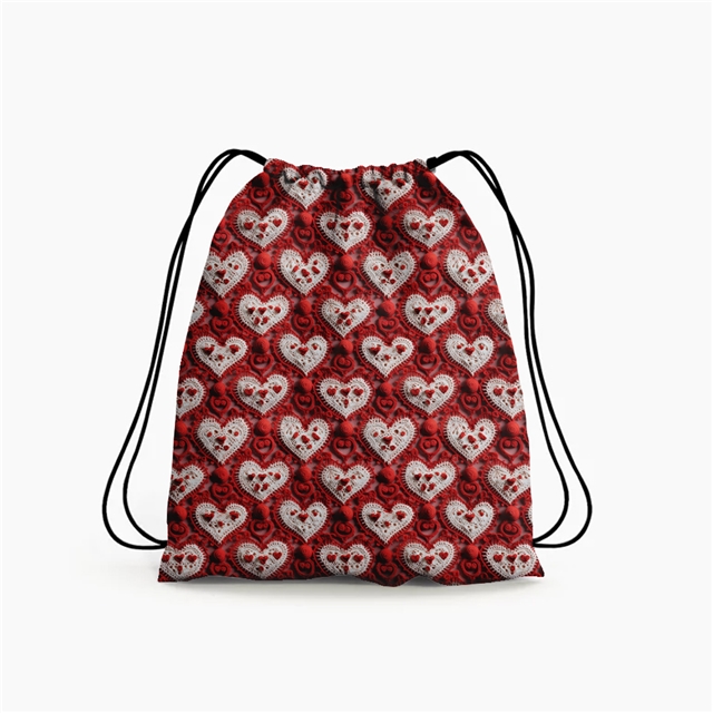 polyester cotton Imitation embroidery heart series polyester cotton fabric set (5 pcs/set) polyester cotton fabric,50*45cm(19.7*17.7