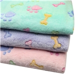 double sided flannel footprint dog bone printed fabric