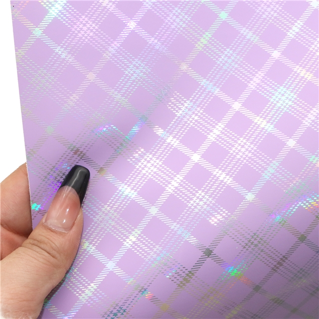 synthetic leather iridescent hot silver grid faux leather