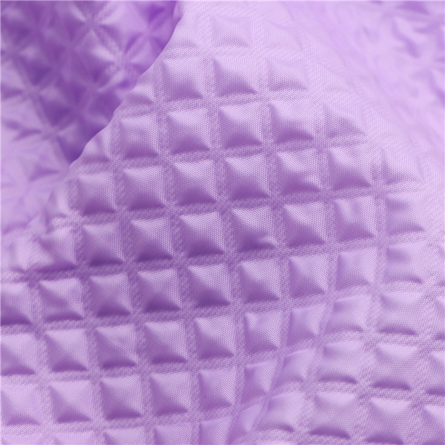 3d grid embossed bubble fabric