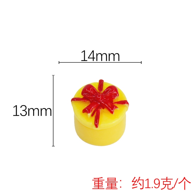 plastic/resin christmas gift box 3d resin accessories