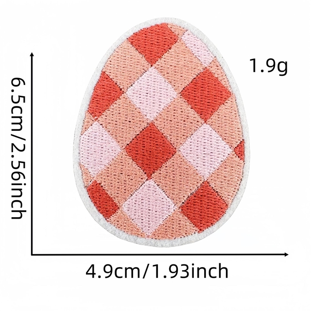 back with glue easter eggs embroidery patch（back with glue）