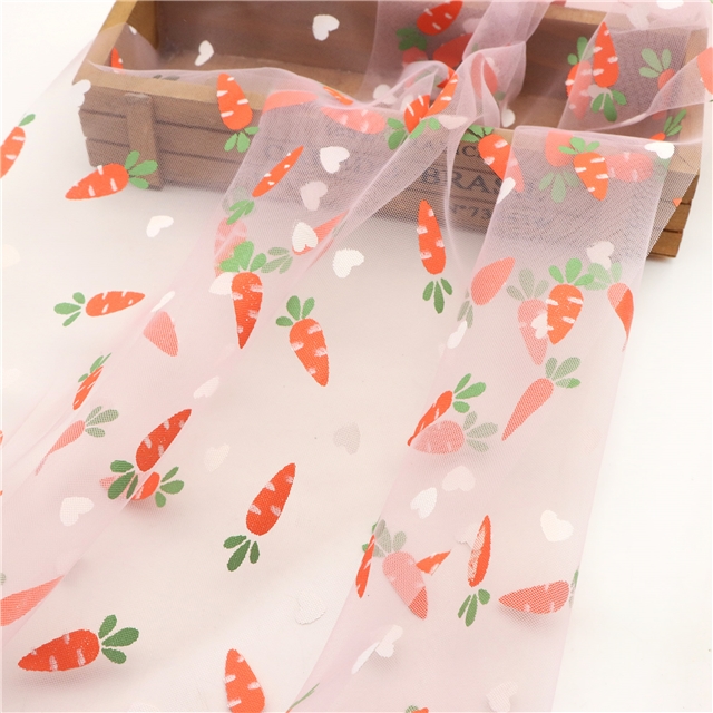 offset printing heart carrot mesh gauze