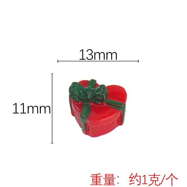plastic/resin christmas gift box 3d resin accessories