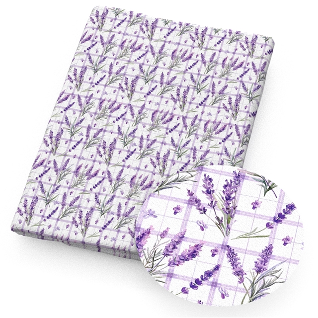 polyester cotton lavender series polyester cotton fabric set (5 pcs/set)