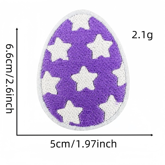 back with glue easter eggs embroidery patch（back with glue）