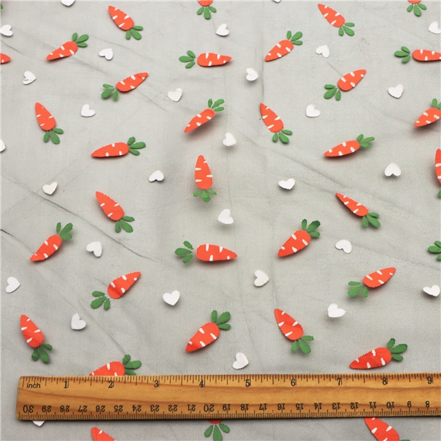 offset printing heart carrot mesh gauze