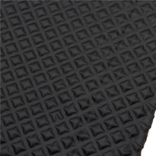 3d grid embossed bubble fabric