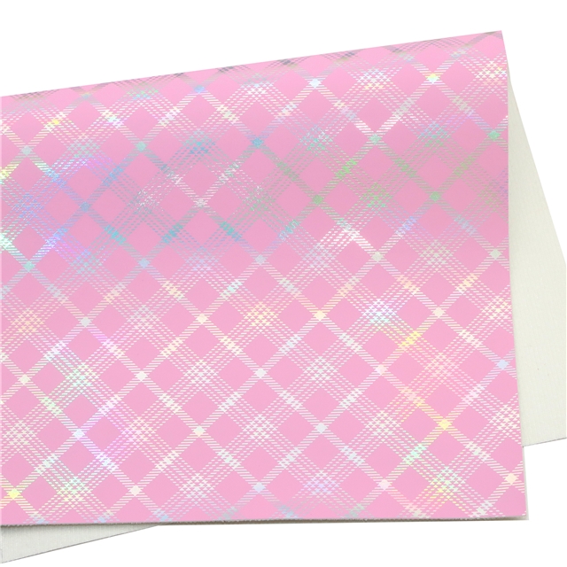 synthetic leather iridescent hot silver grid faux leather