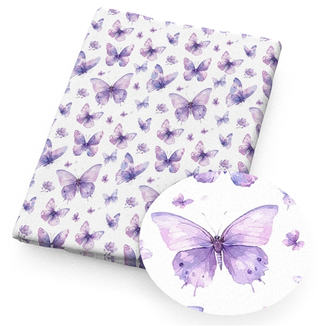 polyester cotton lavender series polyester cotton fabric set (5 pcs/set)