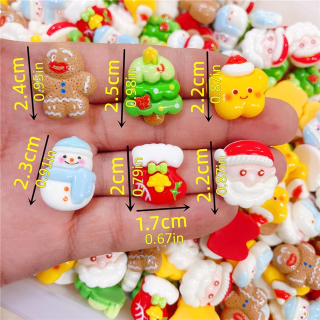 resin Christmas shiny 3D resin jewelry accessories(mixed)