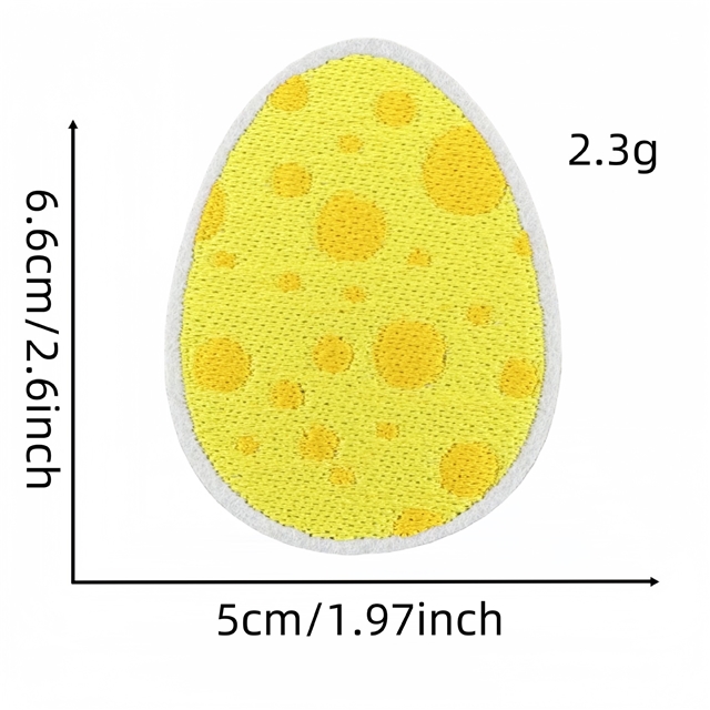 back with glue easter eggs embroidery patch（back with glue）