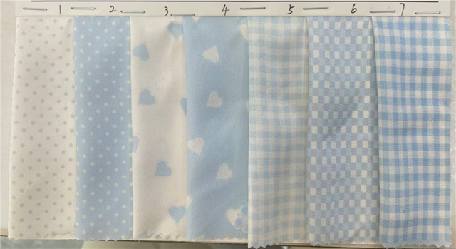 dot heart plaid printed polyester fabric
