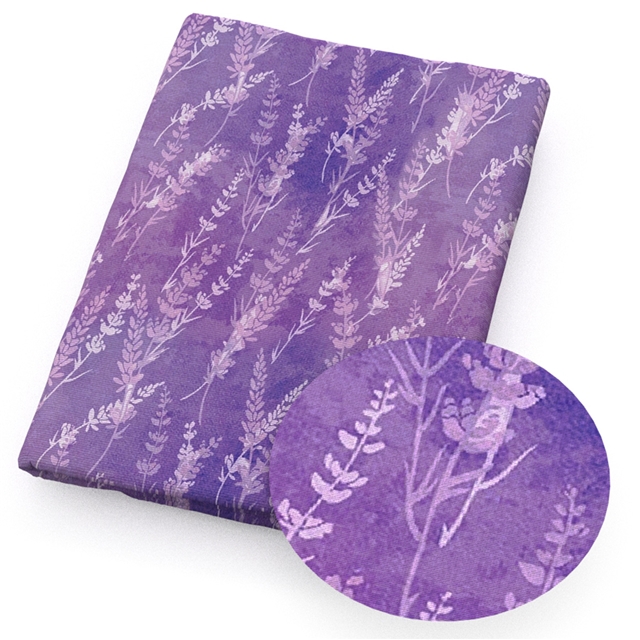 polyester cotton lavender series polyester cotton fabric set (5 pcs/set)