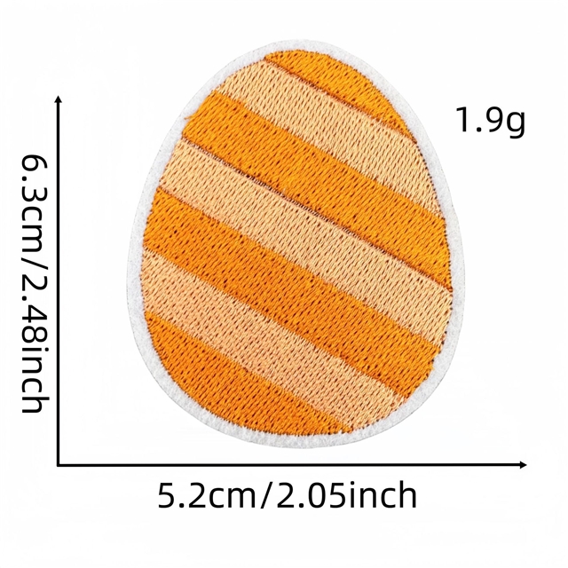 back with glue easter eggs embroidery patch（back with glue）