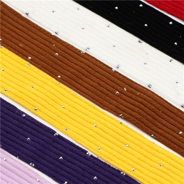 plain hotfix rhinestone corduroy tape red,25mm(1