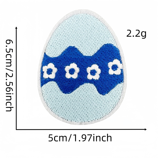 back with glue easter eggs embroidery patch（back with glue）