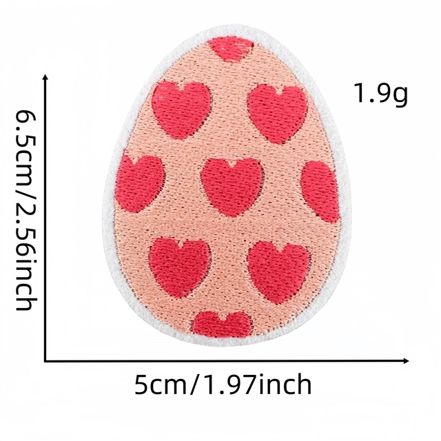 back with glue easter eggs embroidery patch（back with glue）