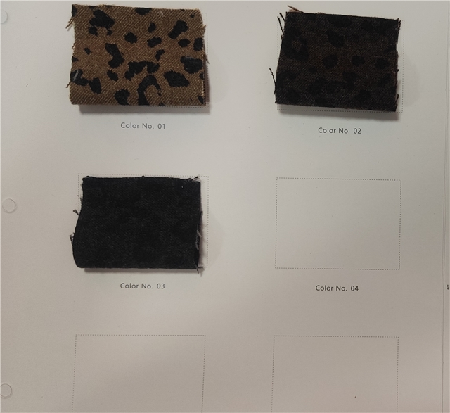 leopard print twill brushed fabric