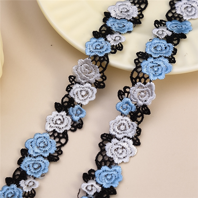 rose blossom embroidery water soluble lace