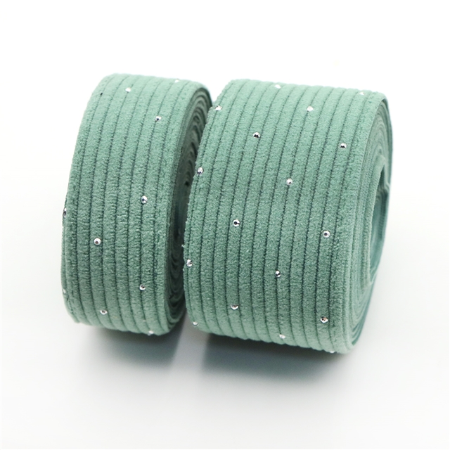 plain hotfix rhinestone corduroy tape red,25mm(1