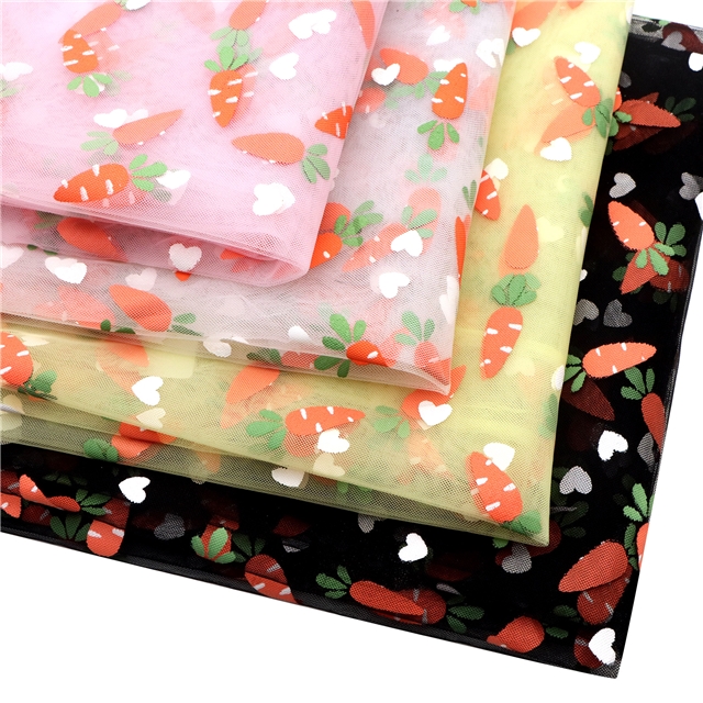offset printing heart carrot mesh gauze