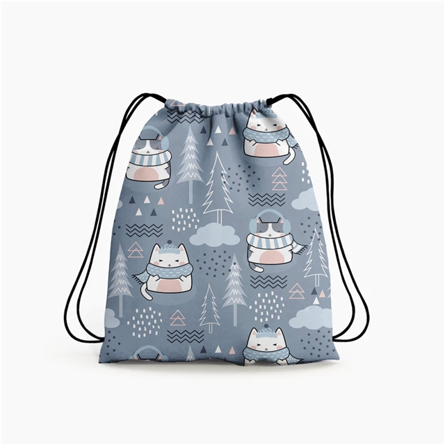 polyester cotton geometric leaf cat series polyester cotton fabric set (4 pcs/set)