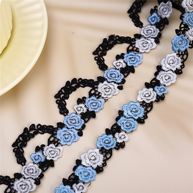 rose blossom embroidery water soluble lace