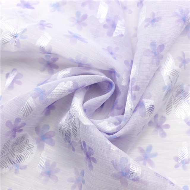 plain flower sheared carved chiffon fabric