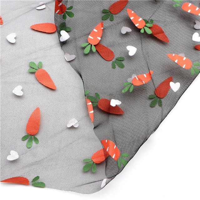 offset printing heart carrot mesh gauze